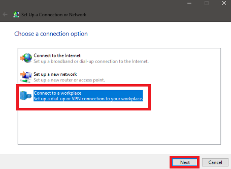 Connect to workplace